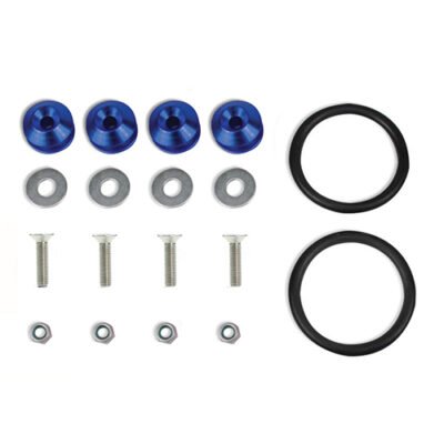 Trava De Parachoque Anilha Quick Release Aplicação Com Parafusos AZUL P2