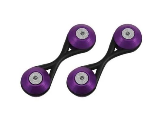 Trava De Parachoque Anilha Quick Release Aplicação Com Parafusos ROXO P2