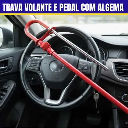 Trava Volante e  Pedal Com Algema SW