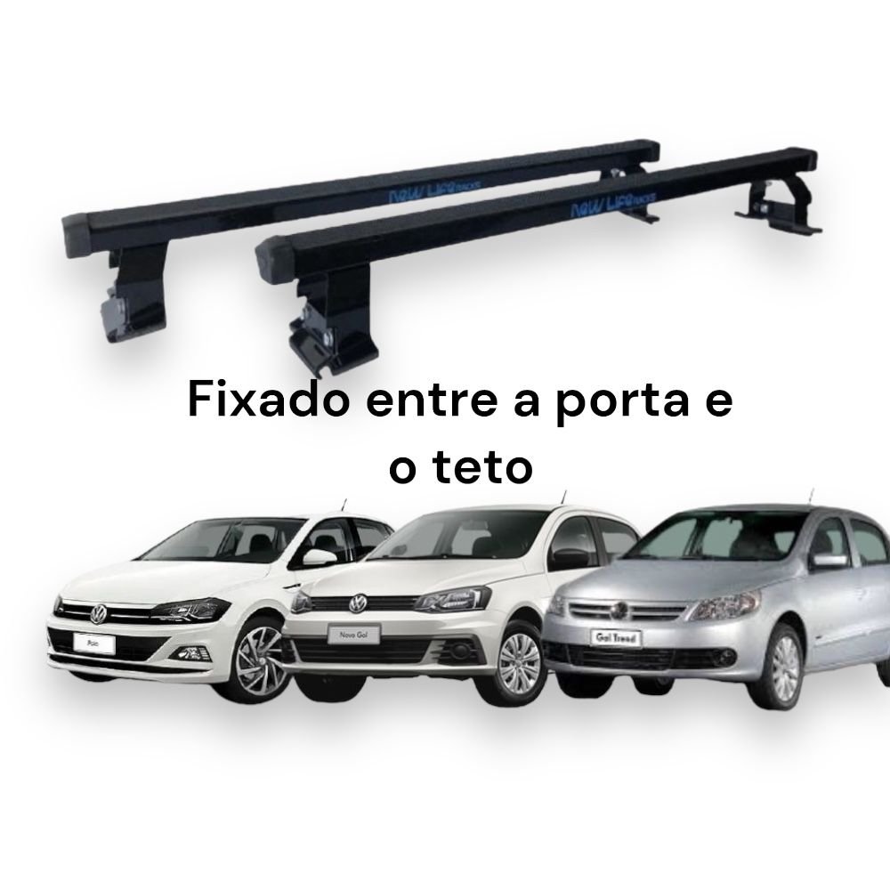 Rack de Teto Travessa Gol Voyage G5 G6 G7 G8 2008 a 2021 Aço Preto