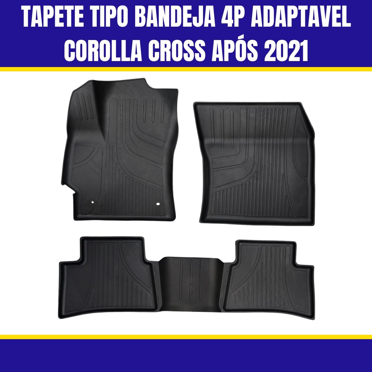 Tapete Tipo Bandeja 4P Adaptavel Corolla Cross 2021...5PC