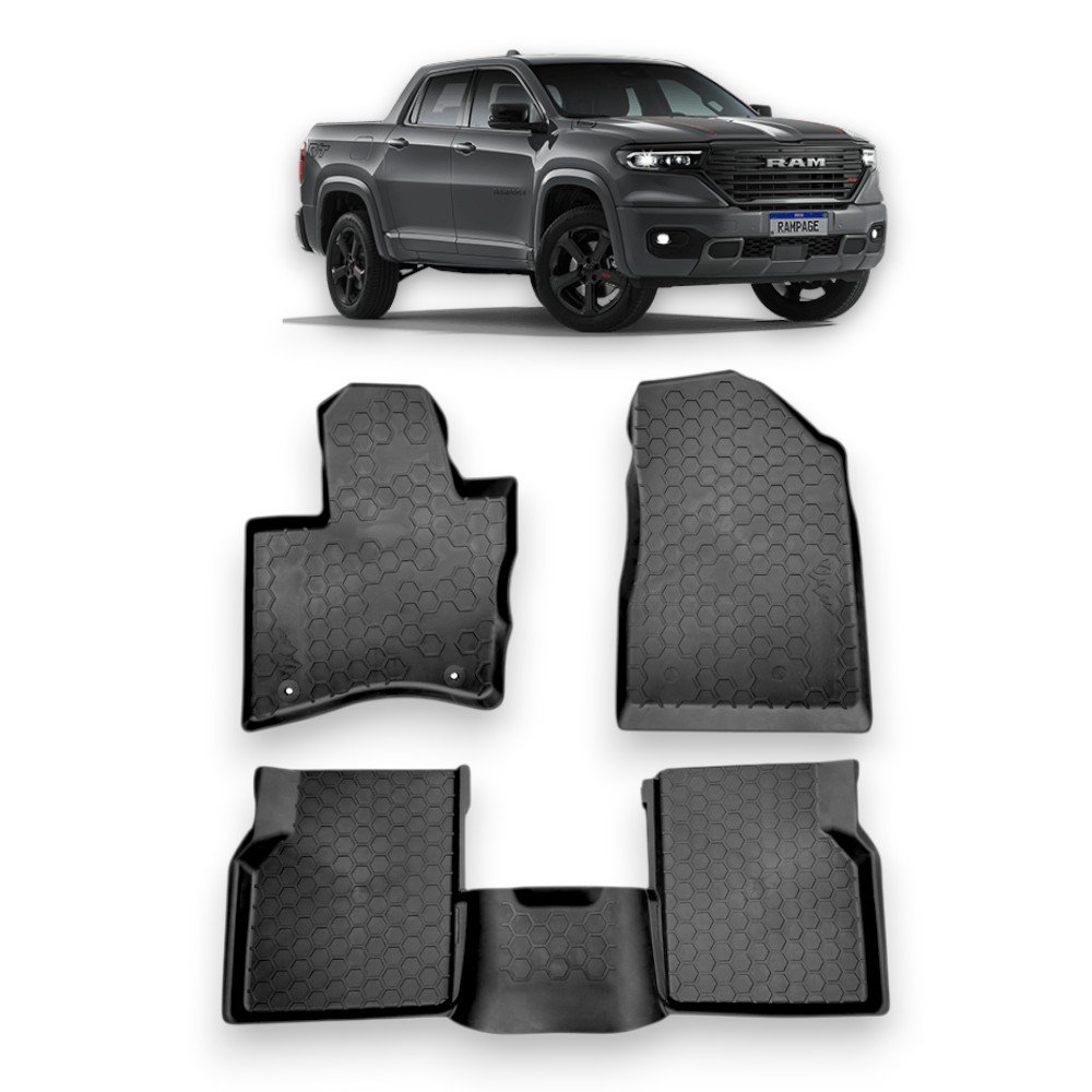 Tapete Tipo Bandeja 4P Adaptavel Rampage 2024 a 2025 5PC - Machado