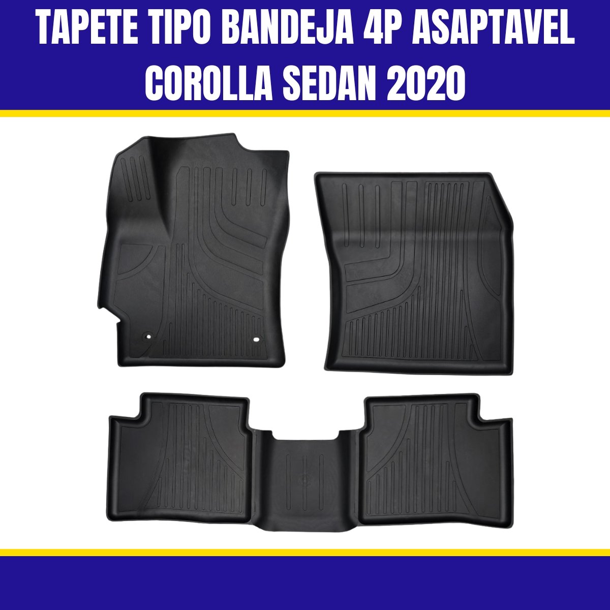 Tapete Tipo Bandeja 4P Asaptavel Corolla Sedan 2020...5PC