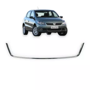 Aplique Grade Inferior Central Gol Voyage Saveiro G5 2008 a 2013 Cromado