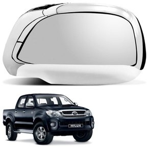 Aplique Para Capa Do Retrovisor Da Hilux 2005 Até 2011 Cromado Direito Passageiro SHEKPARTS