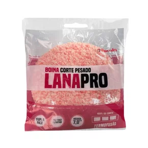 Boina La Dupla Face 7 Polegas Fio Vermelho e  Branco Corte Pesado P/ Rotativa