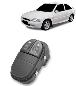 Botão Interruptor Vidro Elétrico Escort 1997 a 2002 Duplo Lado Esquerdo 