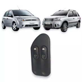 Botão Interruptor Vidro Elétrico Fiesta Ecosport Ranger 2003 a 2014 Duplo Lado Esquerdo 