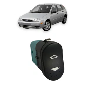 Botão Interruptor Vidro Elétrico Focus 2000 a 2008 Dianteiro Direito Simples  