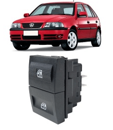 Botão Interruptor Vidro Elétrico Gol Parati Saveiro G3 2000 a 2005 Simples Painel