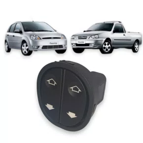 Botão Interruptor Vidro Elétrico Ká Fiesta Courier Duplo Lado Esquerdo 