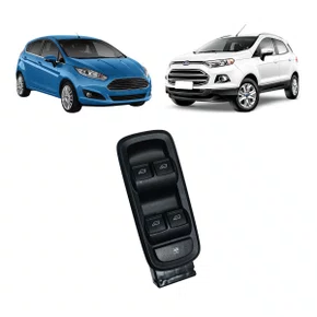 Botão Interruptor Vidro Elétrico New Fiesta Ecosport New Ká 2013 a 2017 Quadruplo Lado Esquerdo 