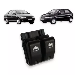 Botão Interruptor Vidro Elétrico Palio Siena Strada Duplo Lado Esquerdo 
Led Vermelho