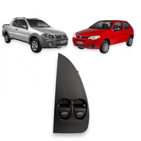 Botão Interruptor Vidro Elétrico Palio Siena Strada Fire Duplo Lado Esquerdo 