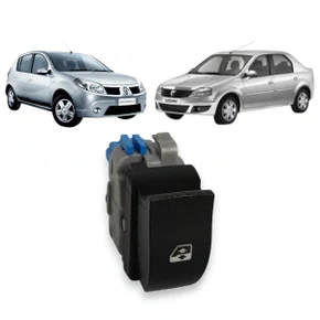 Botão Interruptor Vidro Eletrico Sandero Duster Logan 2008 a 2014 Lado Direito Simples