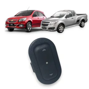 Botão Interruptor Vidro Elétrico Simples Agile 2009 a 2014 Montana 2011 a 2019 Lado Direito 