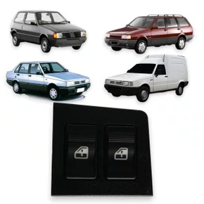 Botão Interruptor Vidro Elétrico Uno Prêmio Elba Fiorino Duplo Lado Esquerdo 