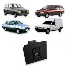 Botão Interruptor Vidro Elétrico Uno Prêmio Elba Fiorino Simples Lado Direito 