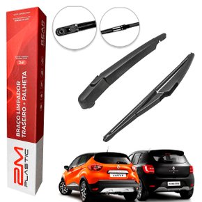 Braço Limpador Traseiro Captur Sandero Picasso Aircross Peugeot 2008 a 2021 Com Palheta