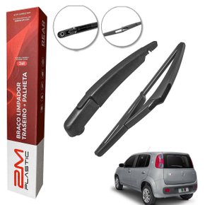 Braço Limpador Traseiro Uno Novo Vivace 2011 a 2017 Com Palheta 