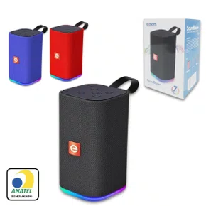 CAIXA DE SOM BLUETOOTH 5W 7 LED EXBOM CS-M31BTL