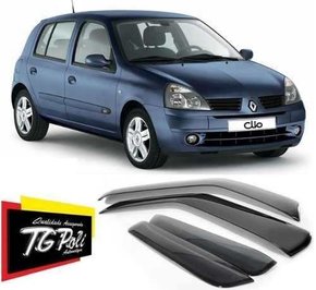 Calha De Chuva Clio Hatch Sedan 2000 a 2016 4 Portas TG POLI 
