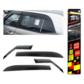 Calha De Chuva Hyundai Creta 4 Portas 2021 a 2024 Inteiriça TG POLI 