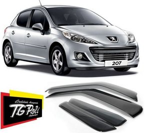 Calha De Chuva Peugeot 206 207 Hatch Sedan 2000 a 2015 4 Portas TG POLI 