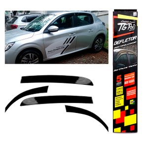 Calha De Chuva Peugeot 208 Hatch 2021 a 2024 4 Portas TG POLI 