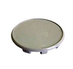 Calotinha Centro Tampa Roda 51mm Com Rebaixo Reta 1 Unidade Branco 