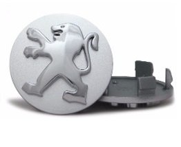 Calotinha Centro Tampa Roda Linha Peugeot 206 207 307 407 Prata Com Logo Cromado 1 Unidade 
