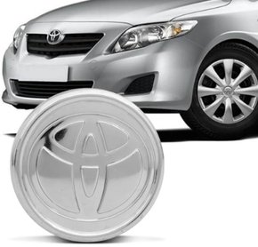 Calotinha Centro Tampa Roda Linha Toyota Corolla Fielder 55mm Cromada 1 Unidade