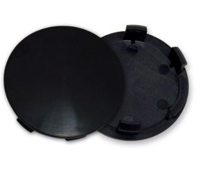 Calotinha Centro Tampa Roda Linha Volkswagen 55mm Preta Sem Emblema 1 Unidade