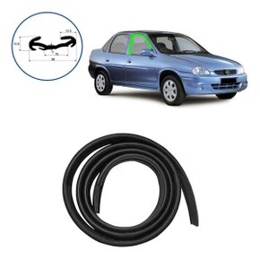 Canaleta Vidro Porta Corsa Classic 4P 1994 a 2010 Sem Pestana Direito