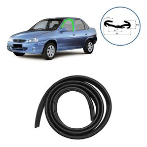 Canaleta Vidro Porta Corsa Classic 4P 1994 a 2010 Sem Pestana Esquerdo