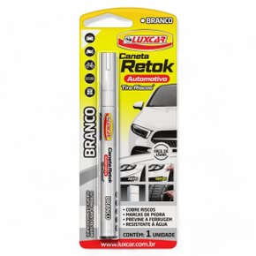 Caneta Retok Automotivo Branca LUXCAR