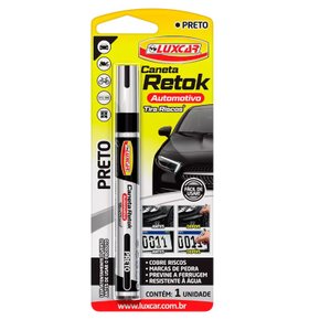 Caneta Retok Automotivo Preta LUXCAR