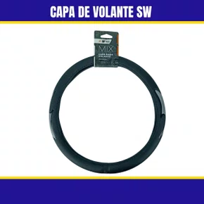 Capa De Volante  Preta/Prata - Preta/Azul- Preta/Vermelha SW