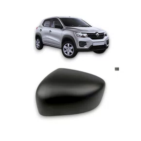 Capa Do Retrovisor Kwid 2017 Até 2023 S/Pisca Preta Esquerdo
