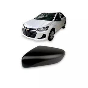 Capa Do Retrovisor Onix Plus 2020 A 2022 Preta Sem Furo Esquerdo