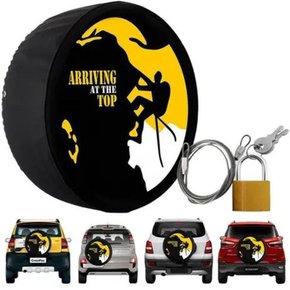 Capa Pneu Roda Estepe Universal com Cadeado Anti Furto Aro 14 a 16  Chegando ao Topo CARRHEL 