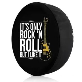 Capa Pneu Roda Estepe Universal com Cadeado Anti Furto Aro 14 a 16 - It s Only Rock n  Roll CARRHEL