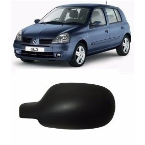 Capa Retrovisor Externo Clio 1999 a 2012 Scenic 1999 a 2011 Preto Esquerdo Motorista