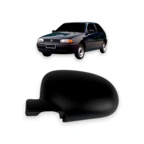 Capa Retrovisor Ext Gol Parati Saveiro Bola G2 1995 a 2002 Preto Esquerdo