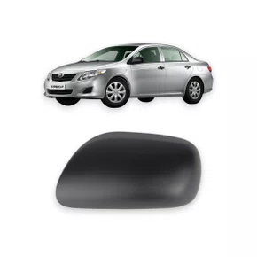 Capa Retrovisor Externo Corolla 2008 a 2013 Preto Esquerdo Motorista