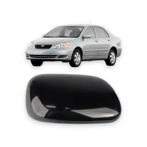 Capa Retrovisor Externo Corolla Fielder 2002 a 2008 Preto Direito Caroneiro