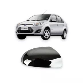 Capa Retrovisor Externo Fiesta Ka 2003 a 2014 Cromado Direito Caroneiro