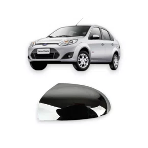 Capa Retrovisor Externo Fiesta Ka 2003 a 2014 Cromado Esquerdo Motorista