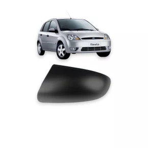 Capa Retrovisor Externo Fiesta Ka 2003 a 2014 Preto Esquerdo Motorista