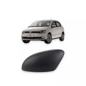 Capa Retrovisor Externo Gol Saveiro Voyage G6 G7 G8 Fox Golf Polo Up 2010 a 2021 Preto Esquerdo Motorista